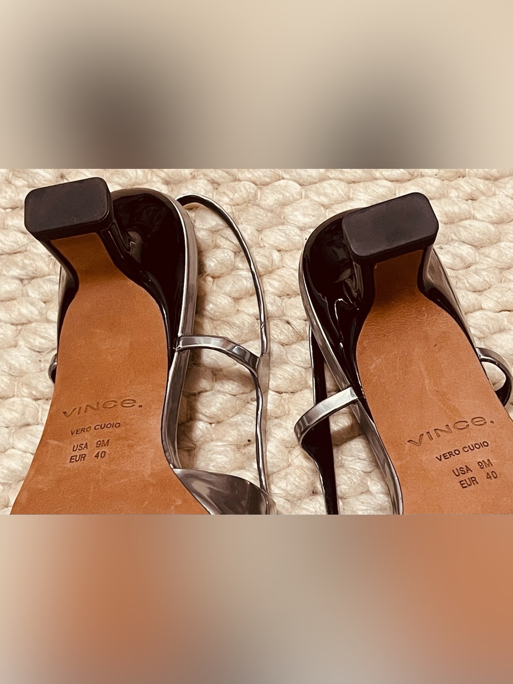 Brand New Vince Silver Slingback Shoes - Picture 6 of 6